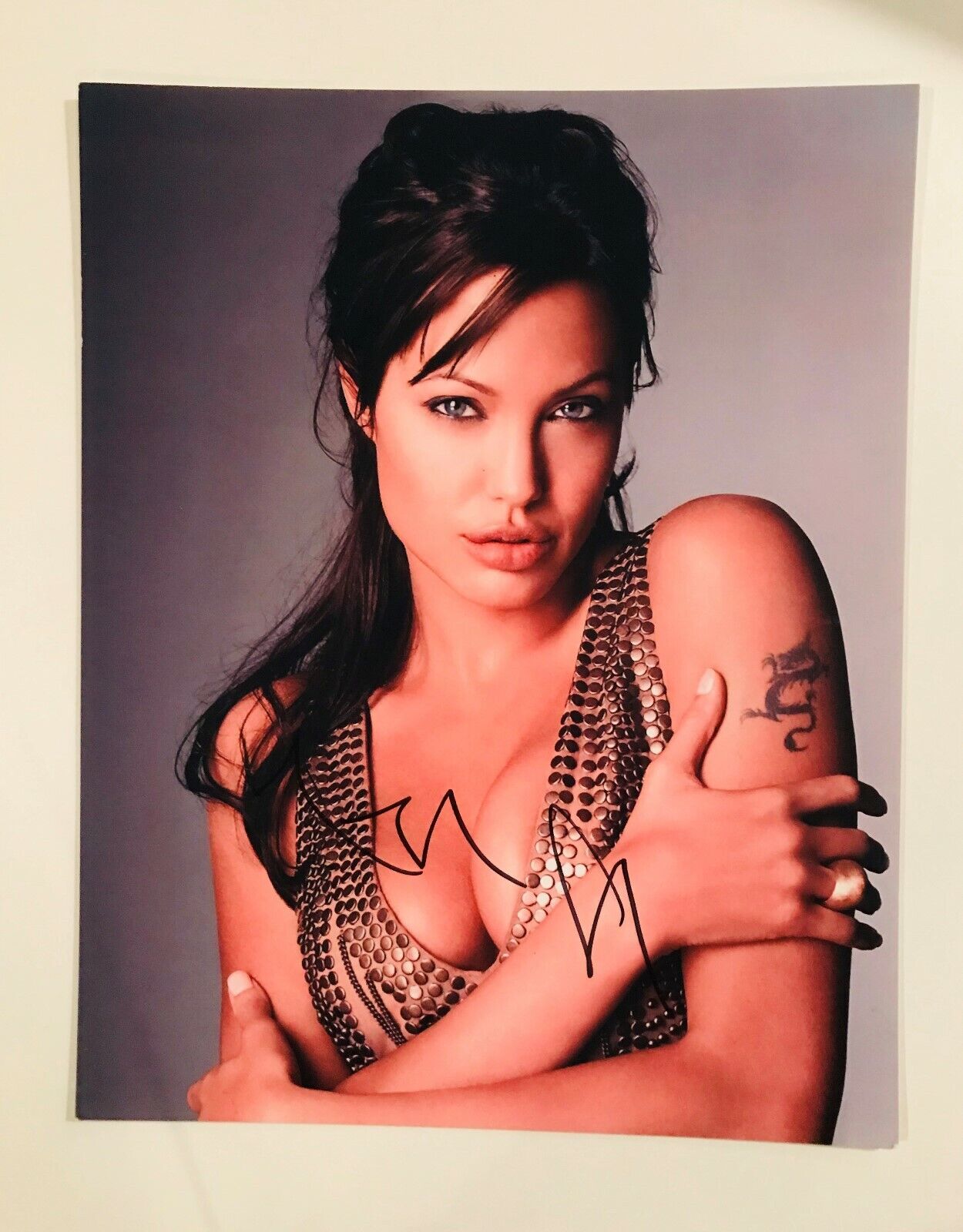 Angelina Jolie glamour shot autographed Photo Poster painting signed 11X14 #1
