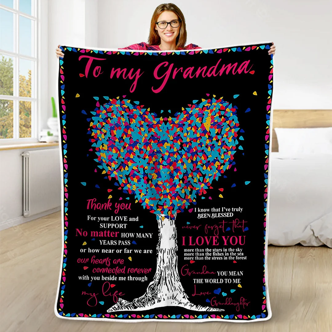 Thanks For Your Love & Support - Family Blanket - New Arrival, Christmas Gift For Grandma From Granddaughter