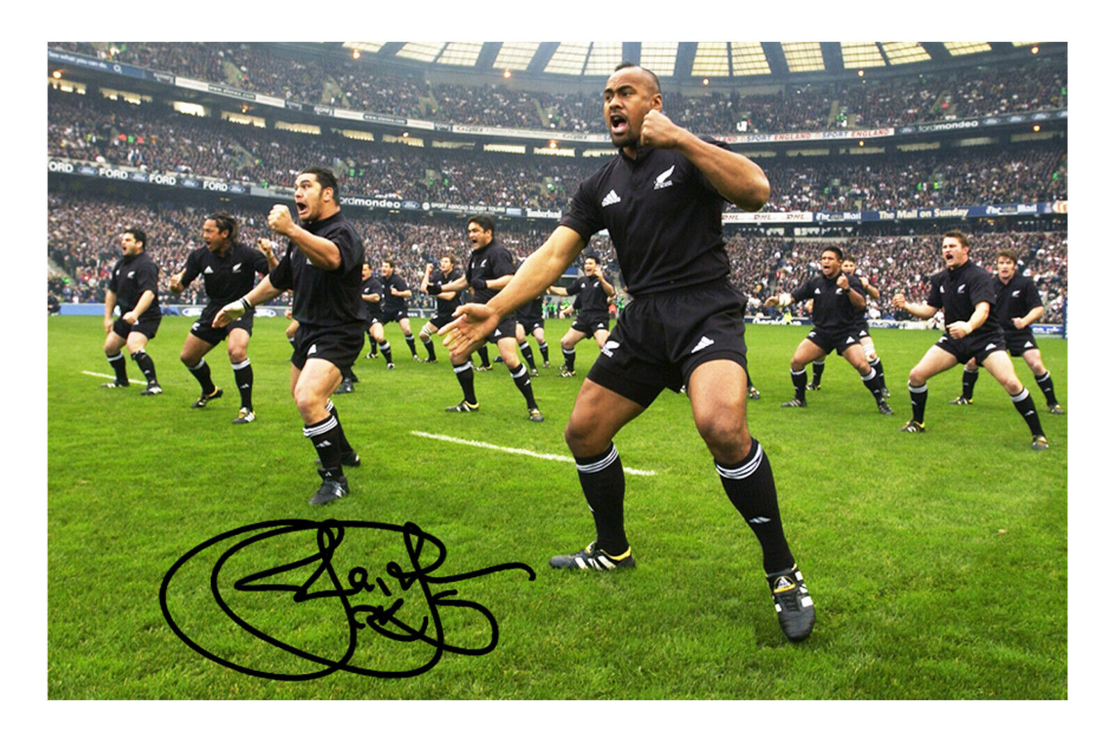 Jonah Lomu Signed A4 Photo Poster painting Print Rugby World Cup New Zealand All Blacks