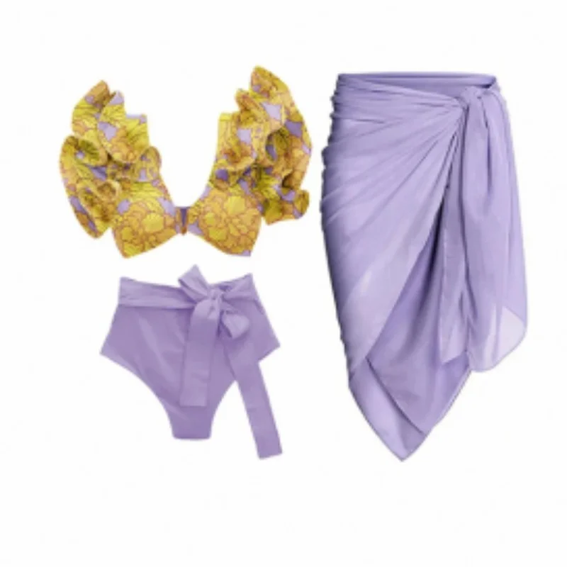 Uveng Uveng One-Piece Bikini Suit Women's Bikini Three-Piece Set