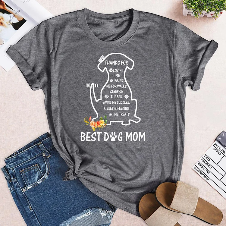 Best dog mom T-Shirt-03332-Annaletters