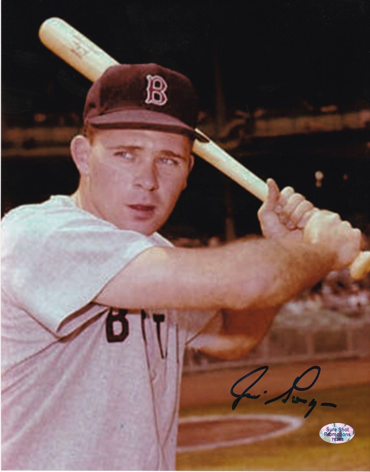 JIM GOSGER BOSTON RED SOX ACTION SIGNED 8x10