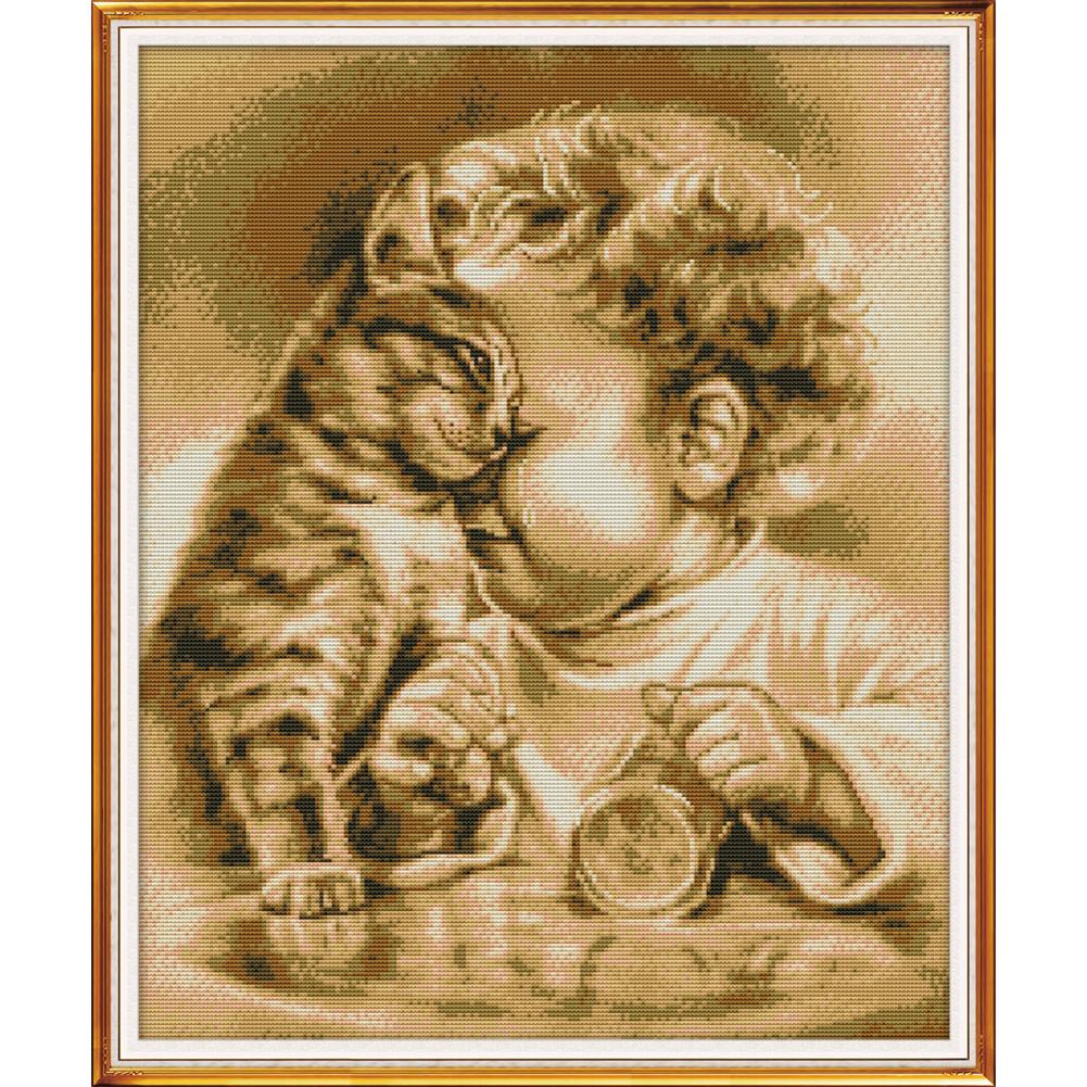 

Overturned Cup - 14CT Stamped Cross Stitch - 52*44cm, 501 Original