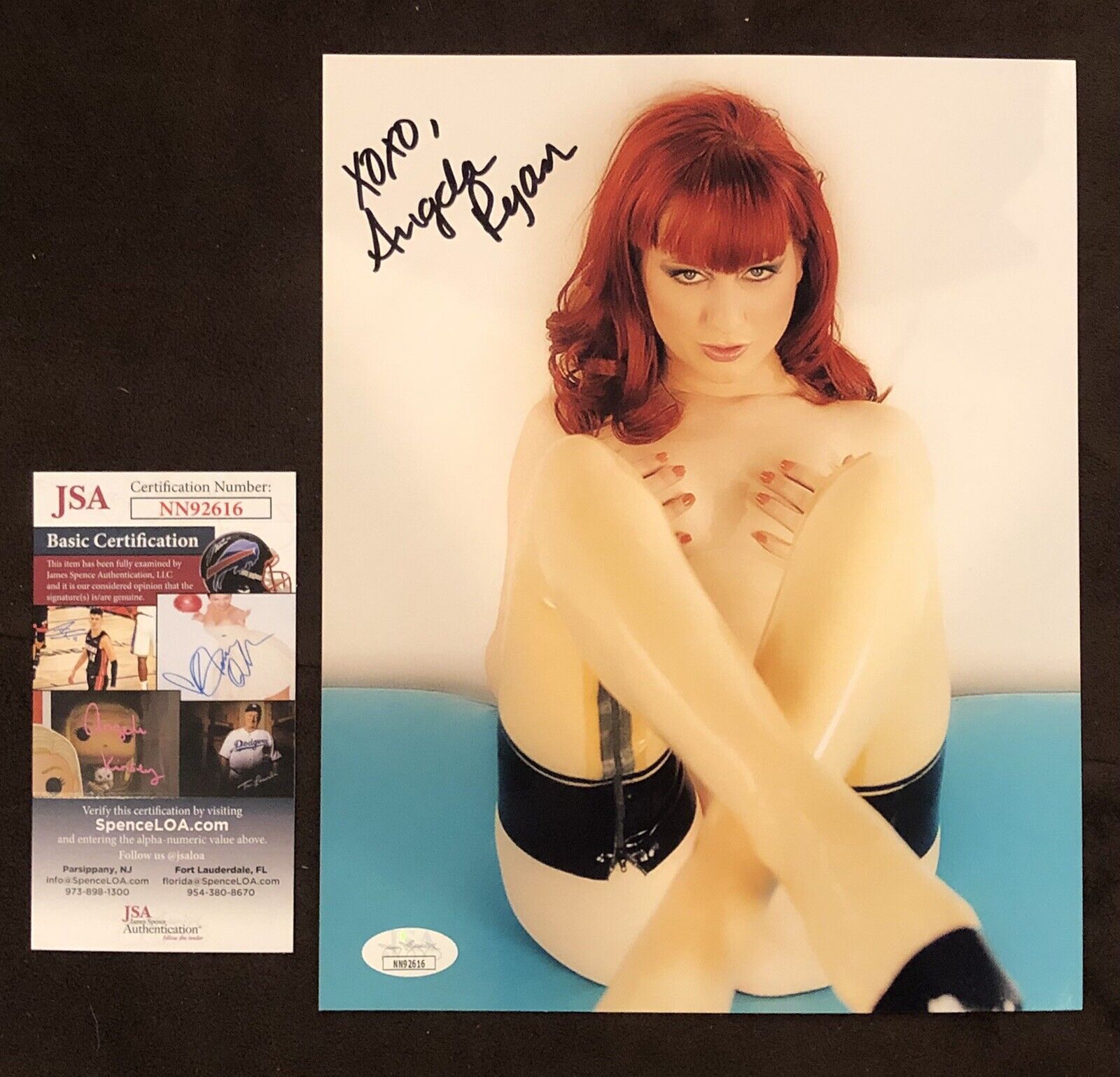 Angela Ryan Signed 8x10 Photo Poster painting Adult STAR AUTOGRAPH SEXY JSA COA