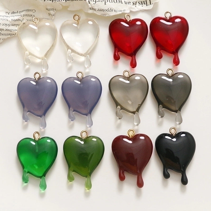 Minimalist Heart Shape Resin Polishing Charms