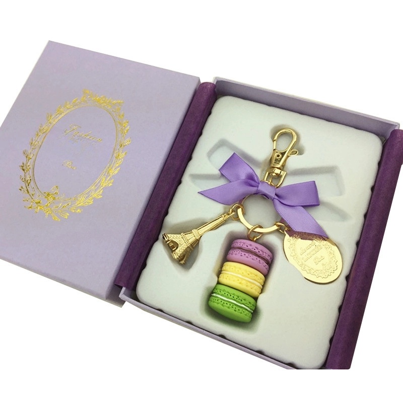Sweet Minimalist Macarons Alloy Unisex Bag Pendant Keychain