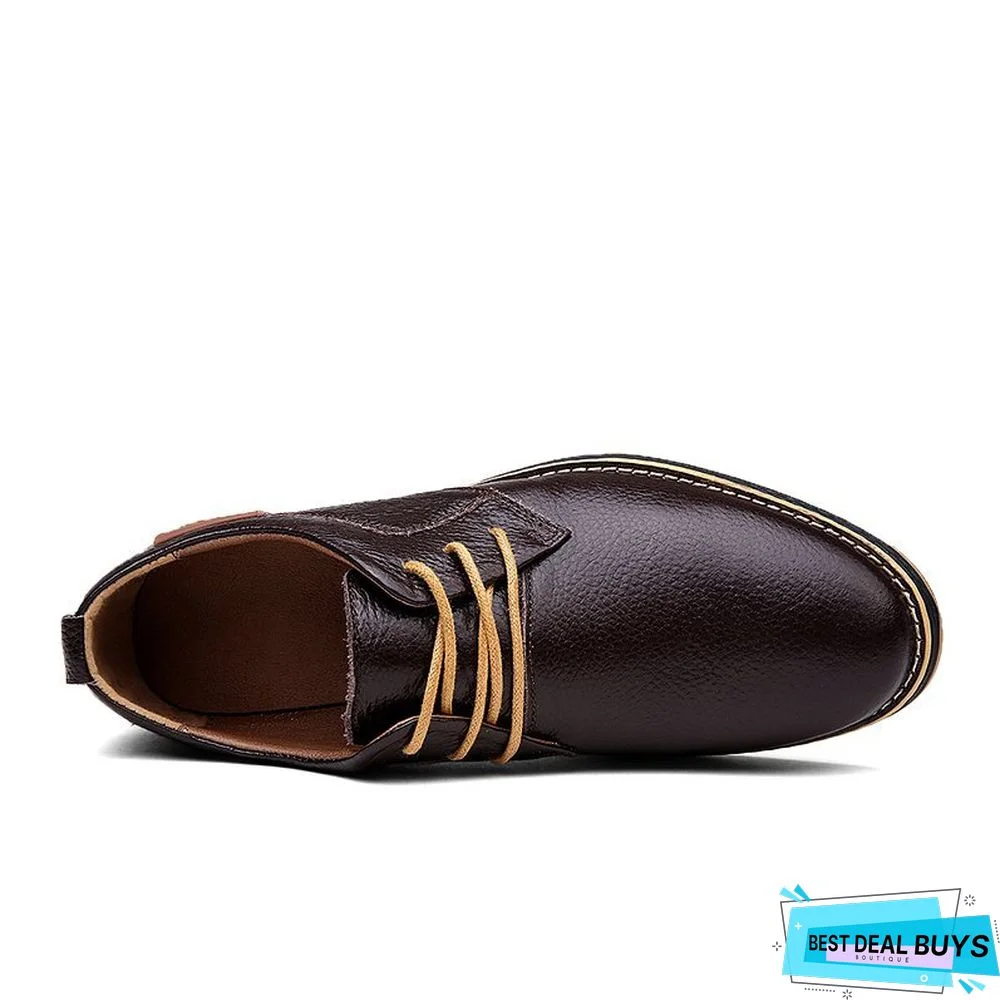 Men Large Size Office & Career Split Joint Leather Shoes