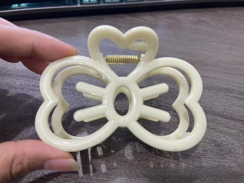 Simple Cute Bow Hairpin Back Head Updo Hair Clip Girl’s Shark Clip Hair Volume Multi Hairpin Headdress