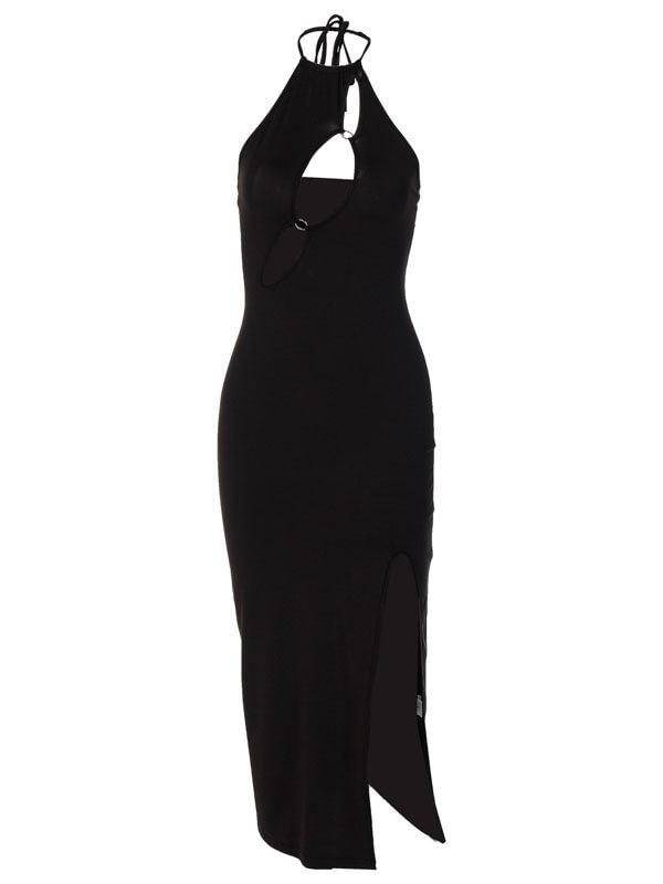 When You Believe Backless Split Long Dress