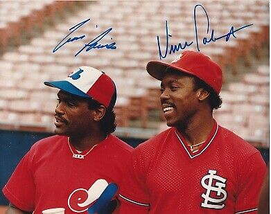 Tim Raines + Vince Coleman Signed Autographed Expos - Cardinals 8x10 inch Photo Poster painting