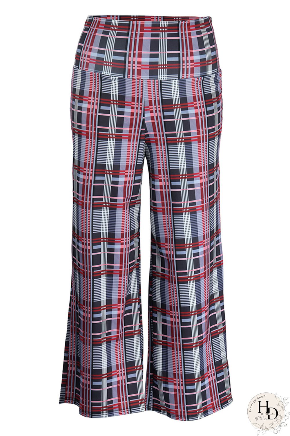 Apricot Fashion Casual Print Patchwork Regular High Waist Trousers