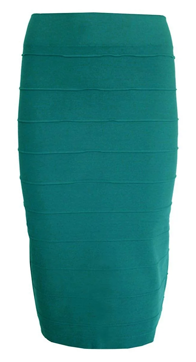 Women’s Pencil Skirt - Bandage Style – Stretchy Opaque Lightweight Slim Fit