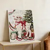 Christmas Lamb 5D DIY Round Special Shaped Pearl Partial Drill Diamonds Dots Gem Art Kits with Wooden Frame Diamond Dots Paintings 30x40cm Diamonds Paintings Gem Art for Adults Beginners Home Decor