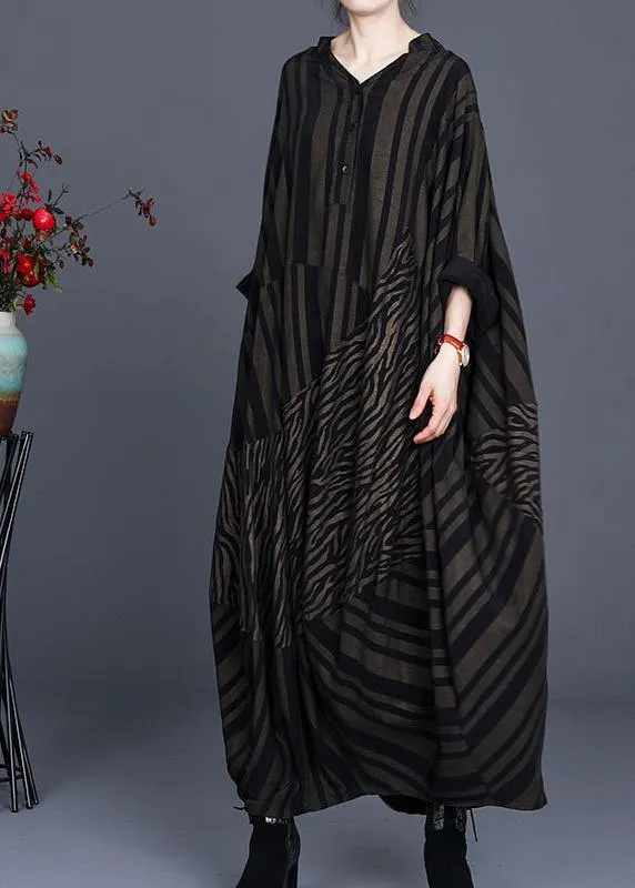 Natural Leopard Baggy Dress Plus Size Caftan