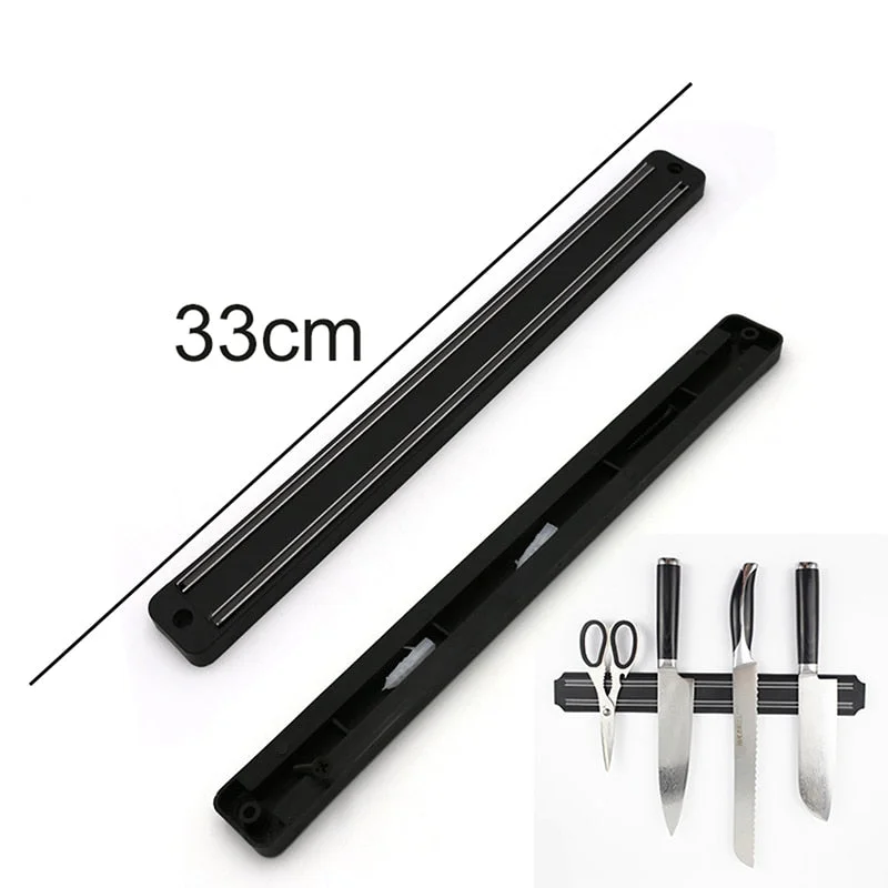 Magnetic Knife Holder Wall Mount Black Knife Rack for Plastic Block Magnet Knife Holder Kitchen Utensil Organizer /