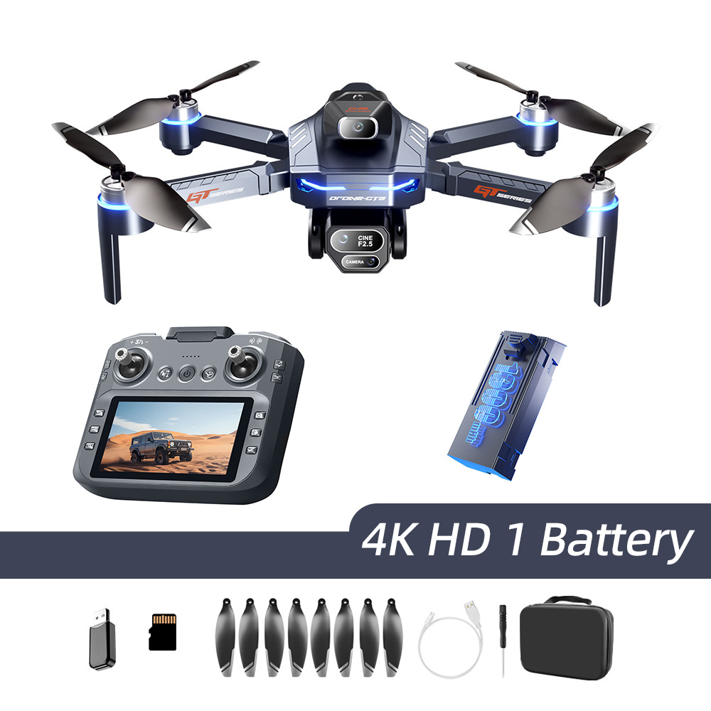 GT8 drone remote controller with screen HD aerial photography brushless obstacle avoidance quadcopter