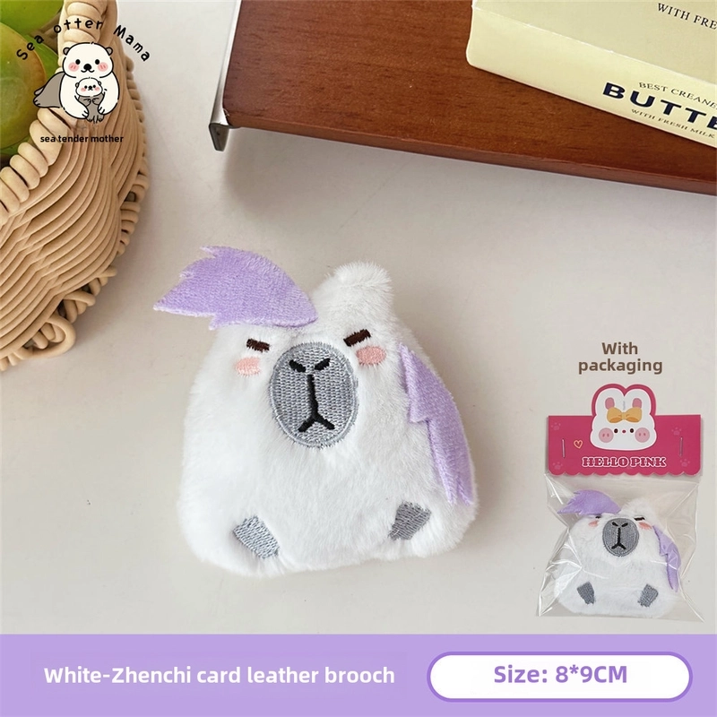 New Creative Plush Capybara Doll Pendant Cute Small Doll Bag Hanging Decoration Student Cartoon Doll Brooch For Women