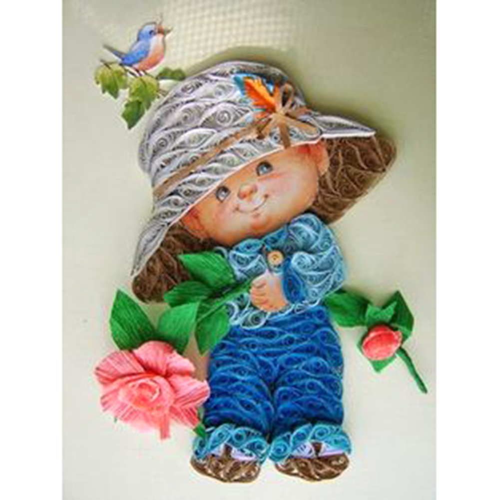 

Doll Quilling Paper - Round Drill Diamond Painting - 30*40CM, 501 Original