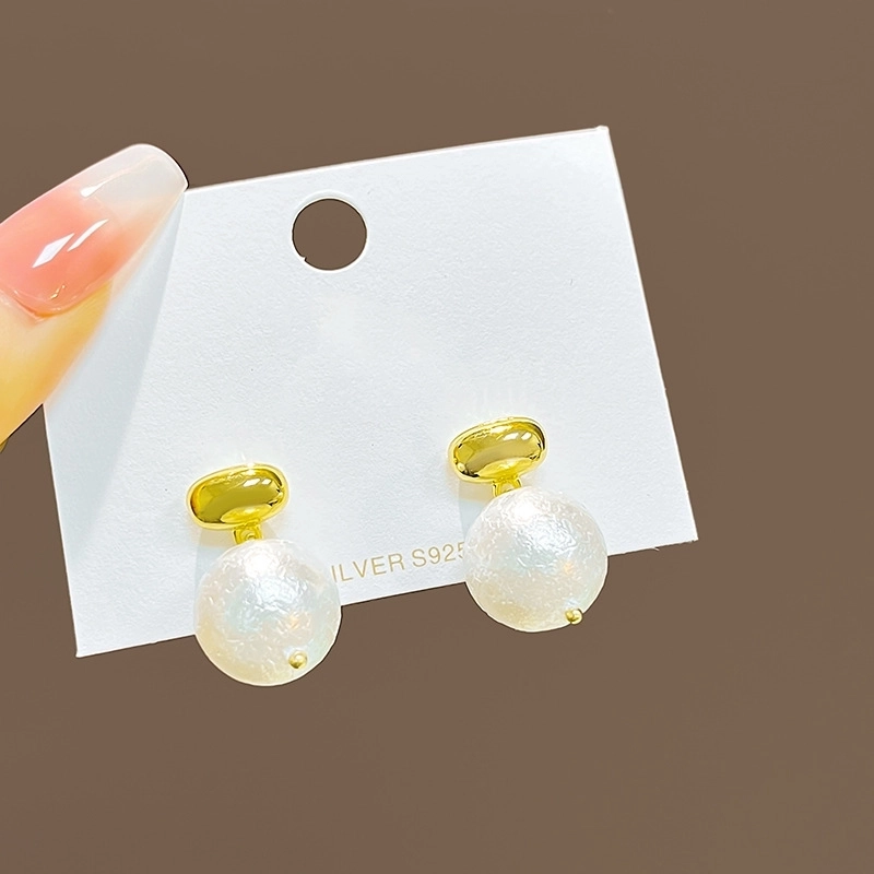 1 Pair Minimalist Classic Style Round Beaded Imitation Pearl Earrings Ear Studs