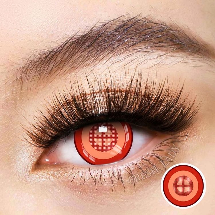 Freshlady Chainsaw Man Power Red Crazy Contact Lenses