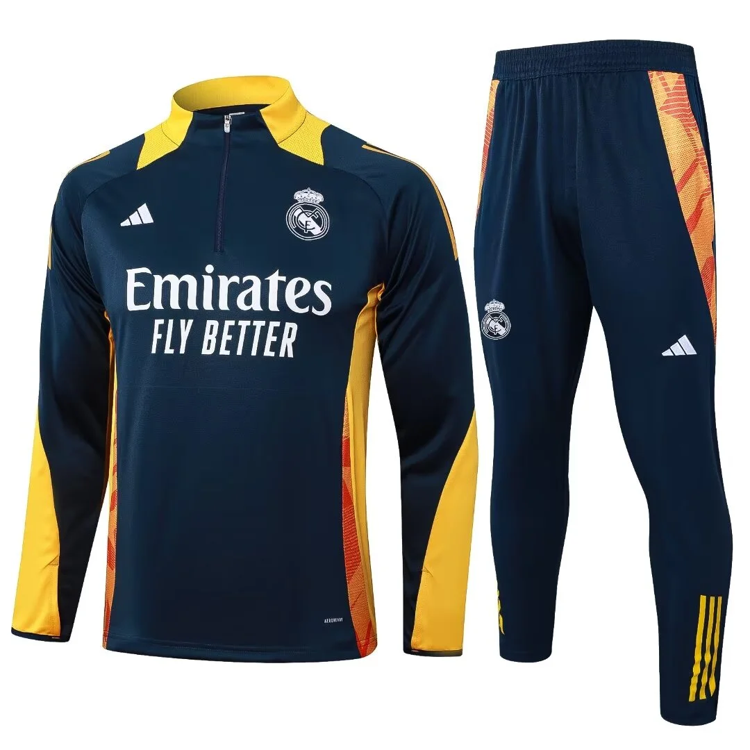 24/25 Real Madrid Half-Pull Training Kit Football Thai Quality