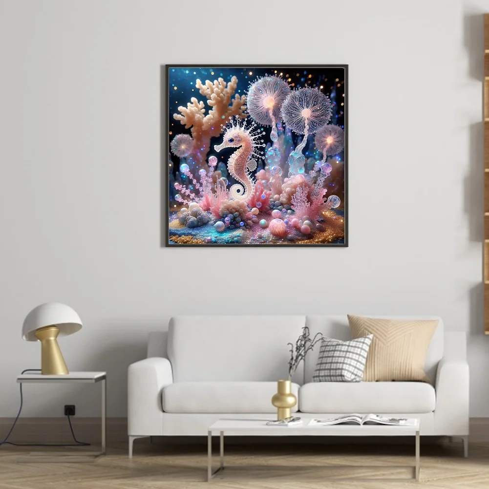 Diamond Painting - Full Round Drill - Seahorse Seaweed(Canvas|40*40cm)