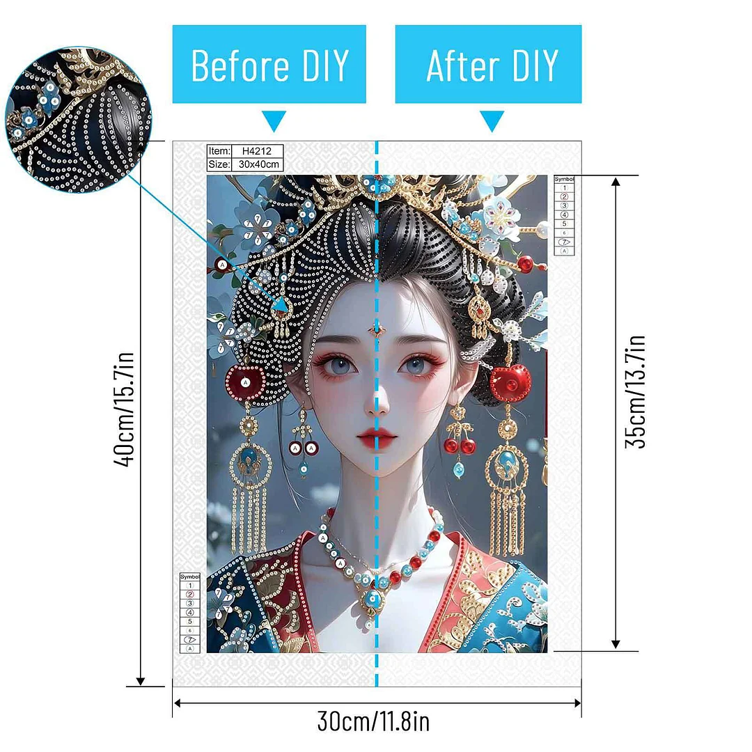 Diamond Painting - Partial Special Shaped Drill - Tang Dynasty Beauty(Canvas|30x40cm)