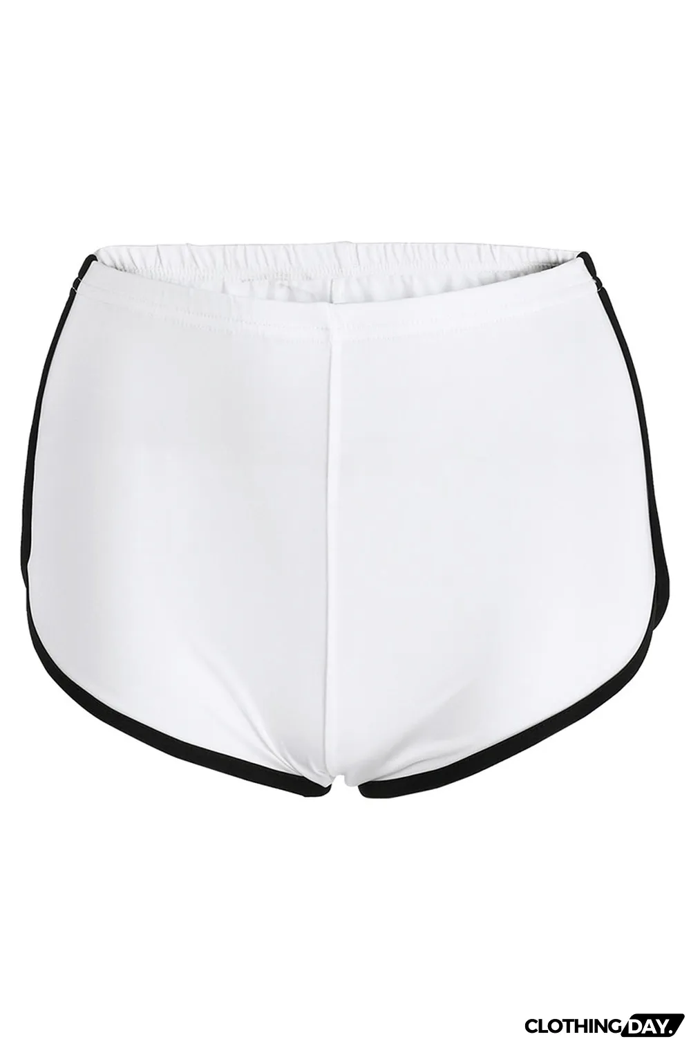 Turquoise Casual Sportswear Print Solid Patchwork Skinny High Waist Short