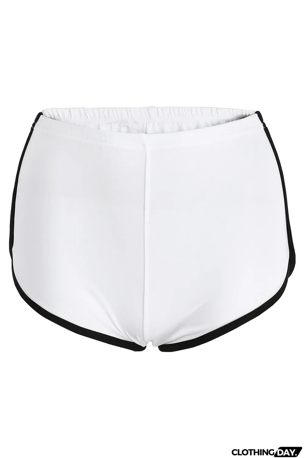 Turquoise Casual Sportswear Print Solid Patchwork Skinny High Waist Short