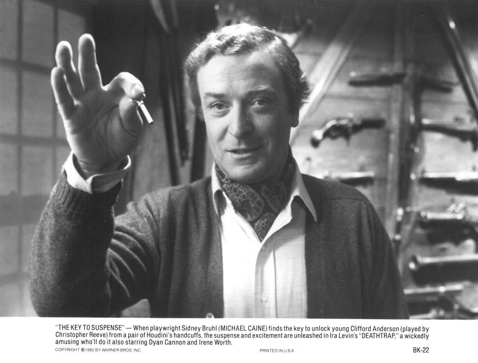 Michael Caine Unsigned Glossy 7x9 Wire Photo Poster painting US#323