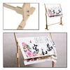 (US Local)Wooden Cross Stitch Frame Height Adjustable Embroidery Floor Stand Rack (L)