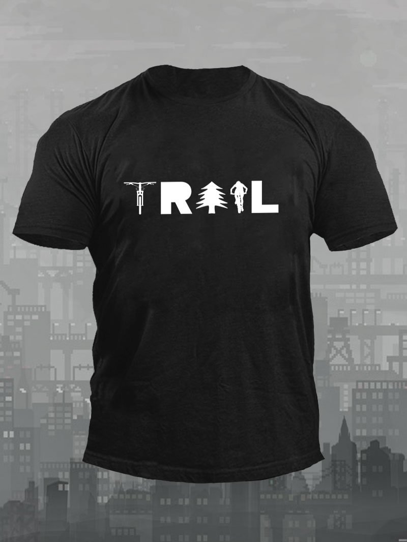 Trail Letters Printed Men's T-Shirt in  mildstyles