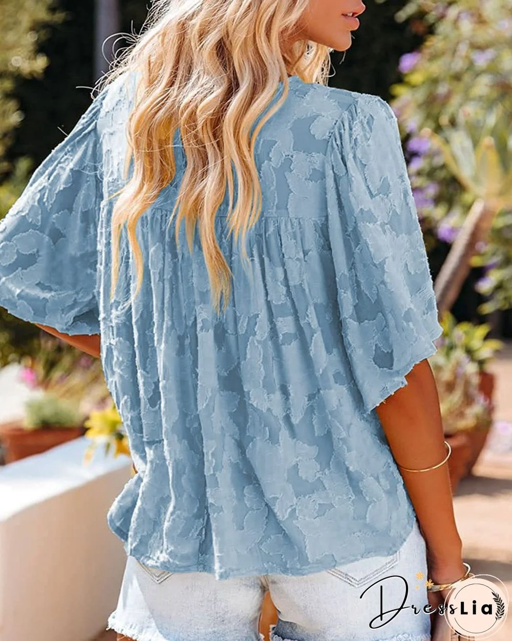 Casual Loose Round Neck Blouse Top