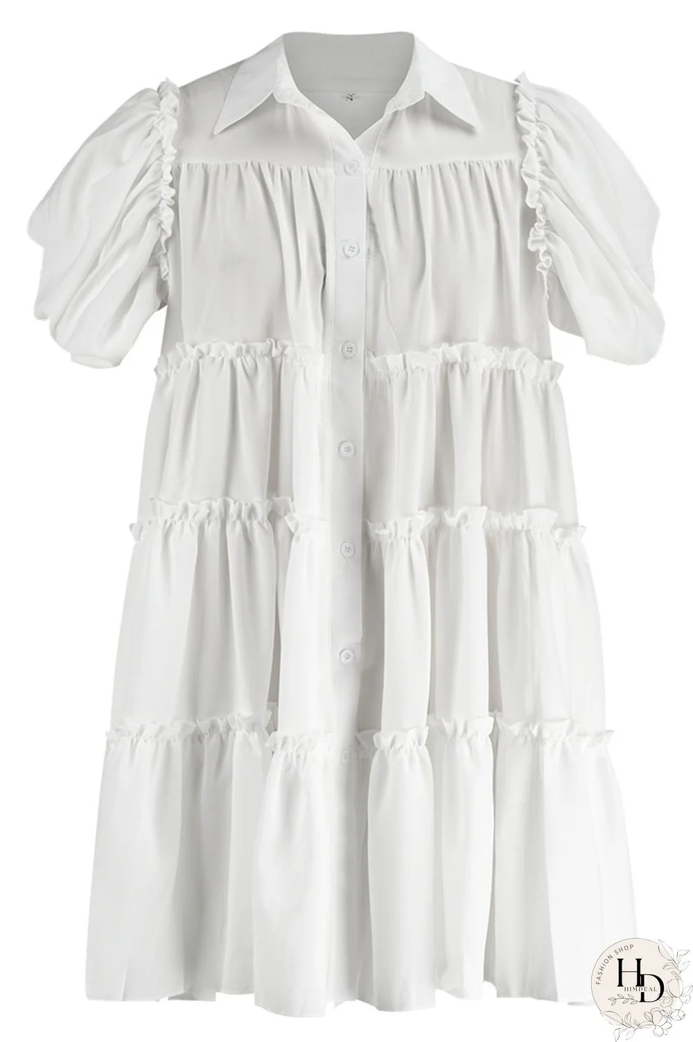 Pink Casual Solid Patchwork Buckle Fold Turndown Collar A Line Dresses