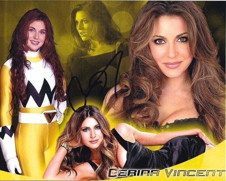 CERINA VINCENT signed autographed YELLOW POWER GALAXY RANGER MAYA 8x10 Photo Poster painting