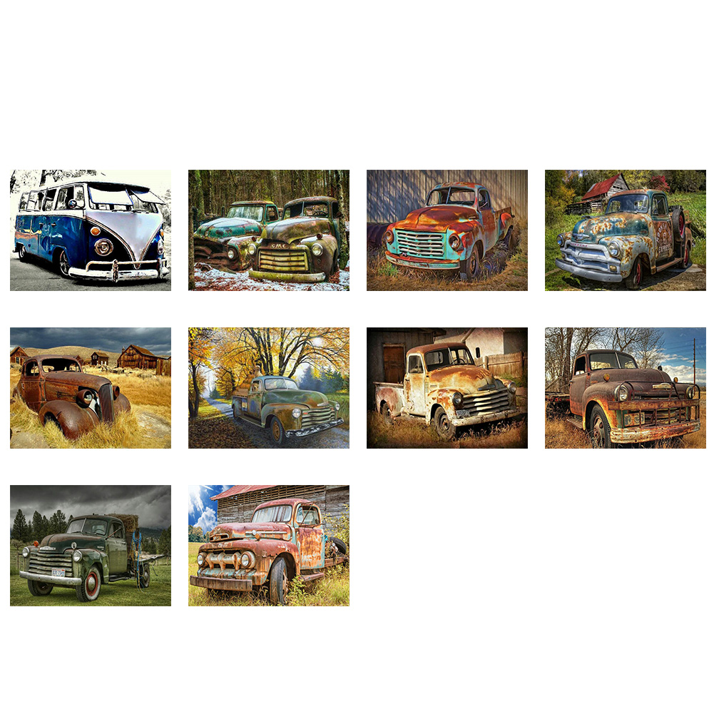 

Retro Car - Round Drill Diamond Painting - 40*30CM, 07, 501 Original