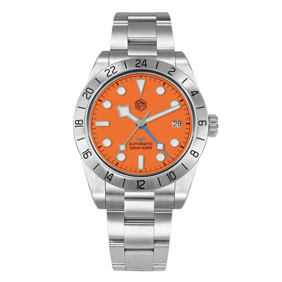 値下！SAN MARTIN SN0054 BB 39mm サンマーティン San Martin New 39mm BB GMT Colorful Dial Watch SN0054