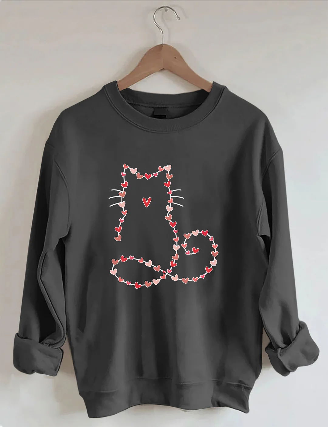 Cat Valentine Heart Sweatshirt