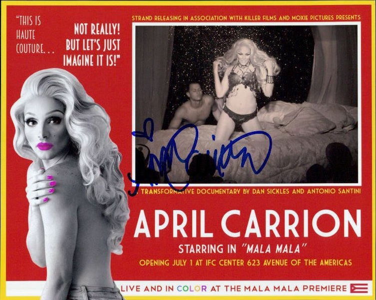 April Carrión (RuPaul's Drag Race) signed 8x10 Photo Poster painting In-person