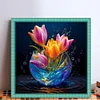 Luminous Tulip Vase-11CT Stamped Cross Stitch 40*40cm/15.75*15.75in tapestrymarket
