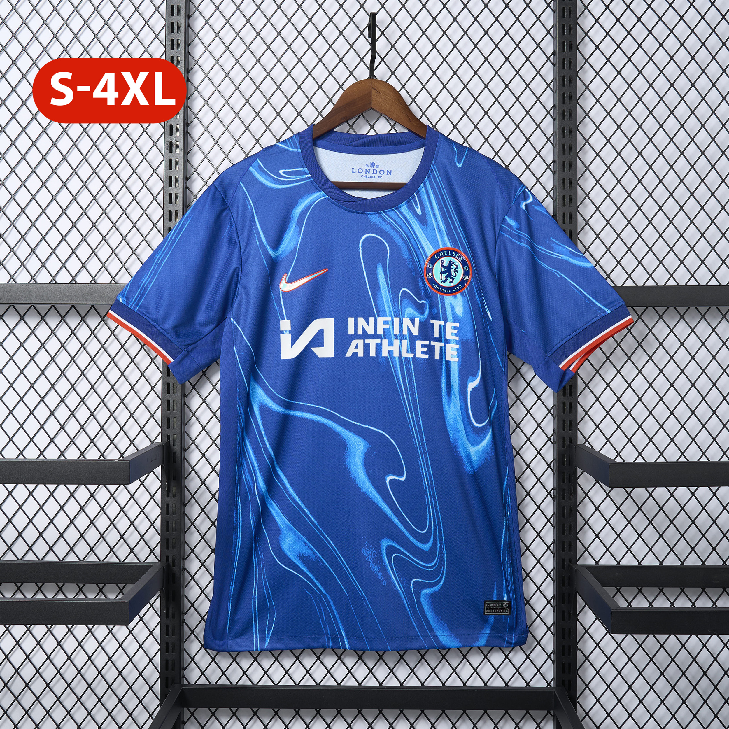 C.H.E.L.S.E.A 24-25 Home Stadium Jersey With Chest Advertisement - Fans Version