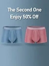 Men's Seamless Modal Boxer Briefs With Organic Latex Support Cup