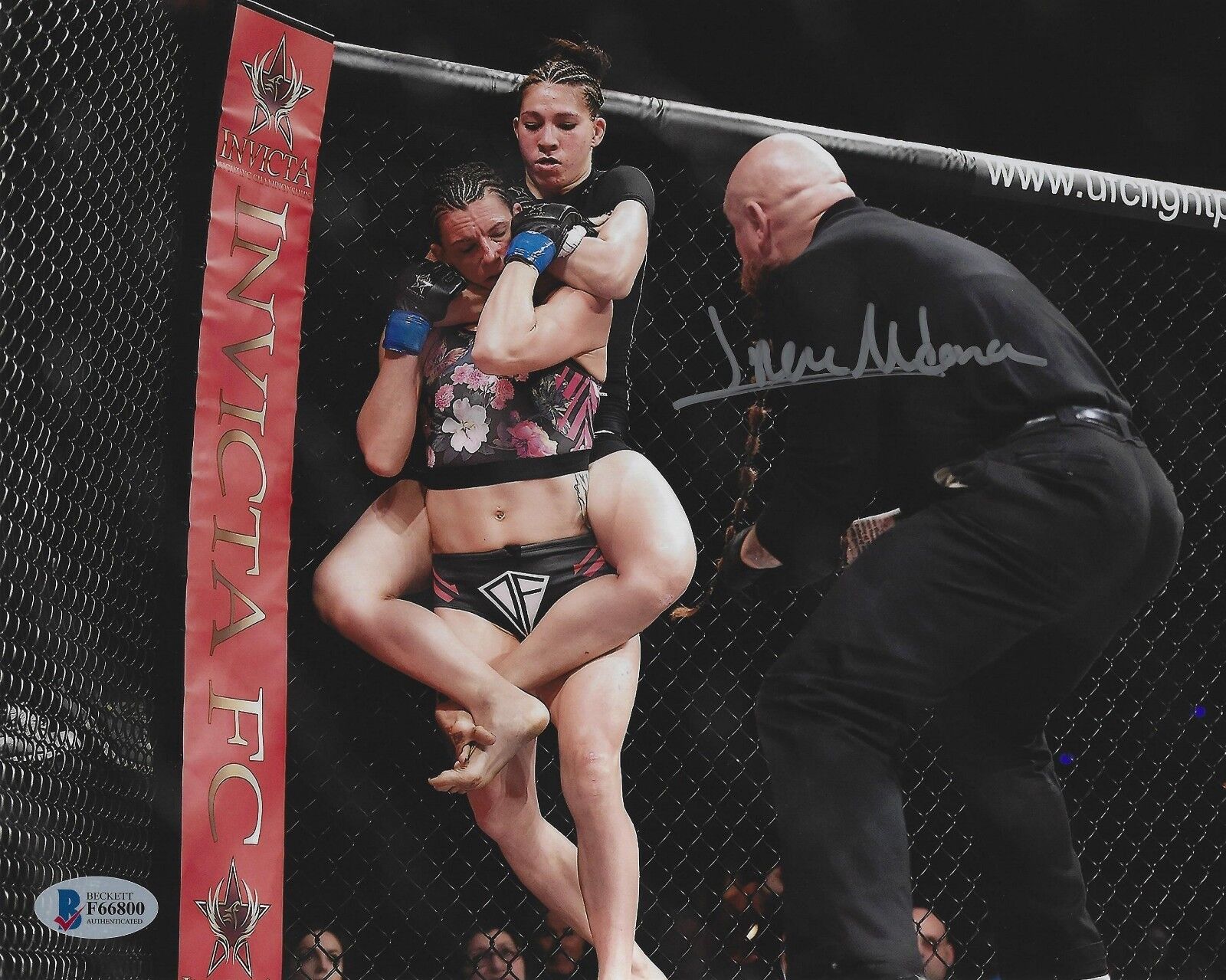 Irene Aldana Signed UFC 8x10 Photo Poster painting BAS COA Invicta 11 Colleen Schneider Picture