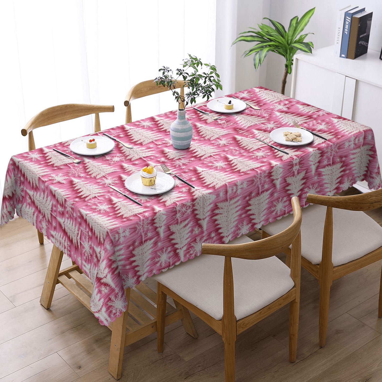 Comstylish Pink Christmas Tree Wallpaper