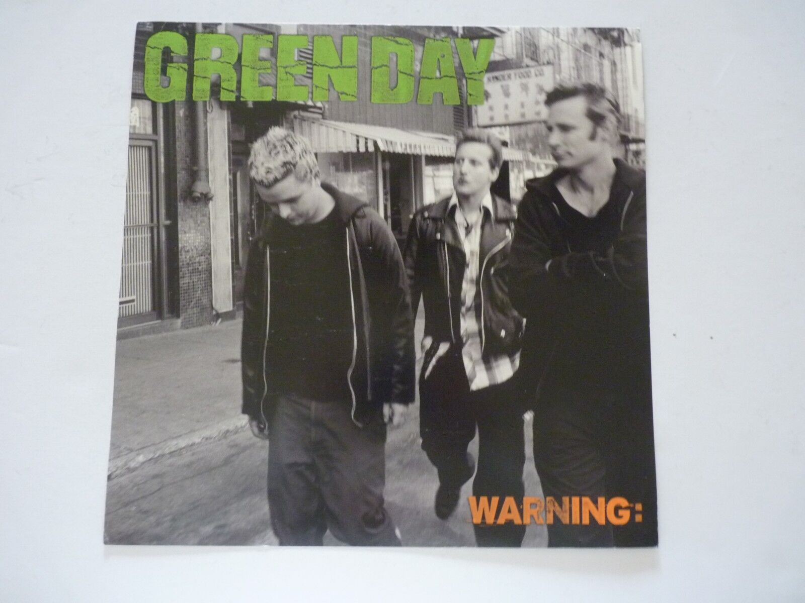 Green Day Warning: LP Record Photo Poster painting Flat 12x12 Poster