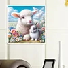 Diamond Painting-DIY Full Round Drill Easter Rabbit And Sheep