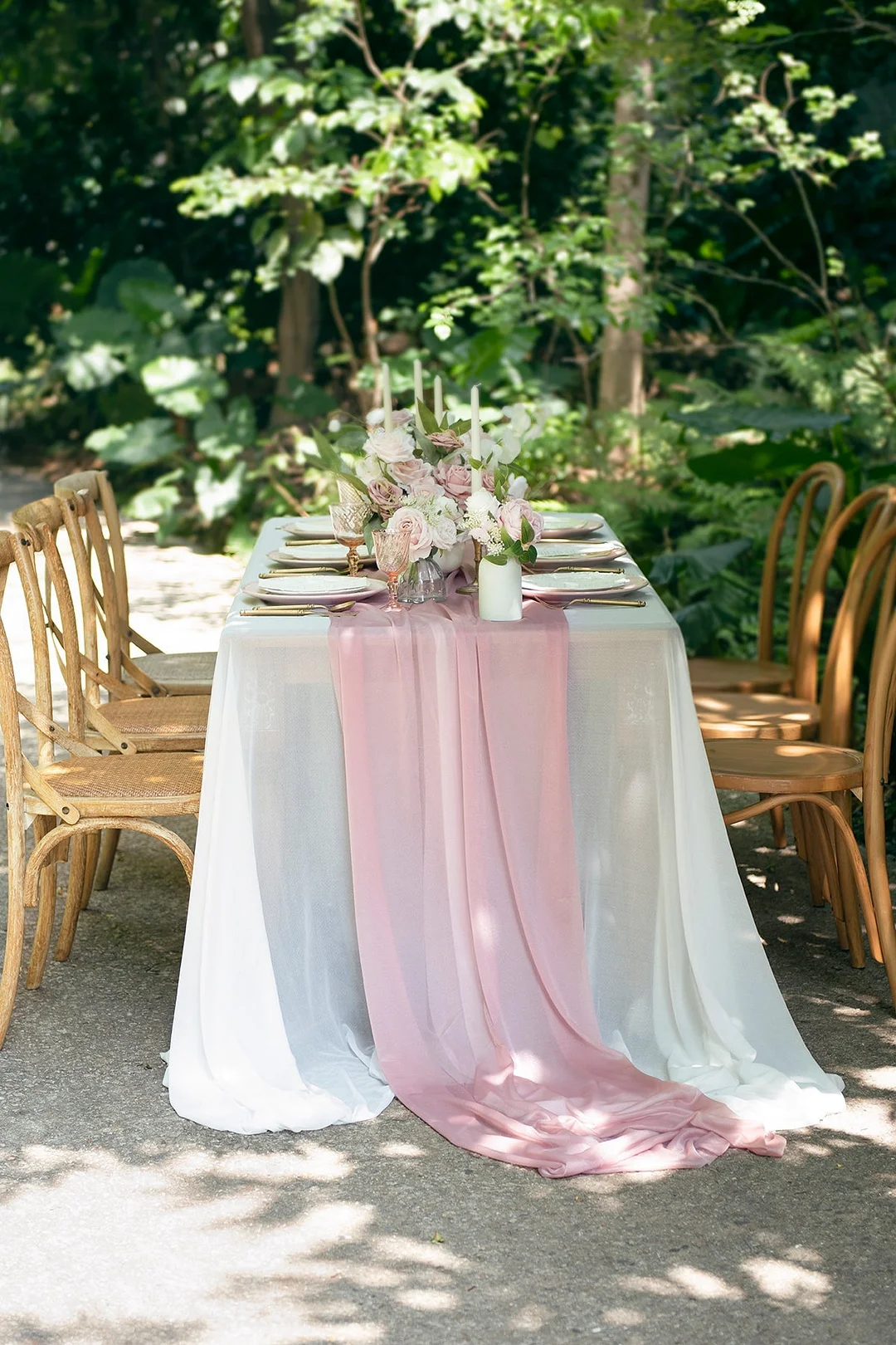Head Table Floral Swags in Dusty Rose & Mauve