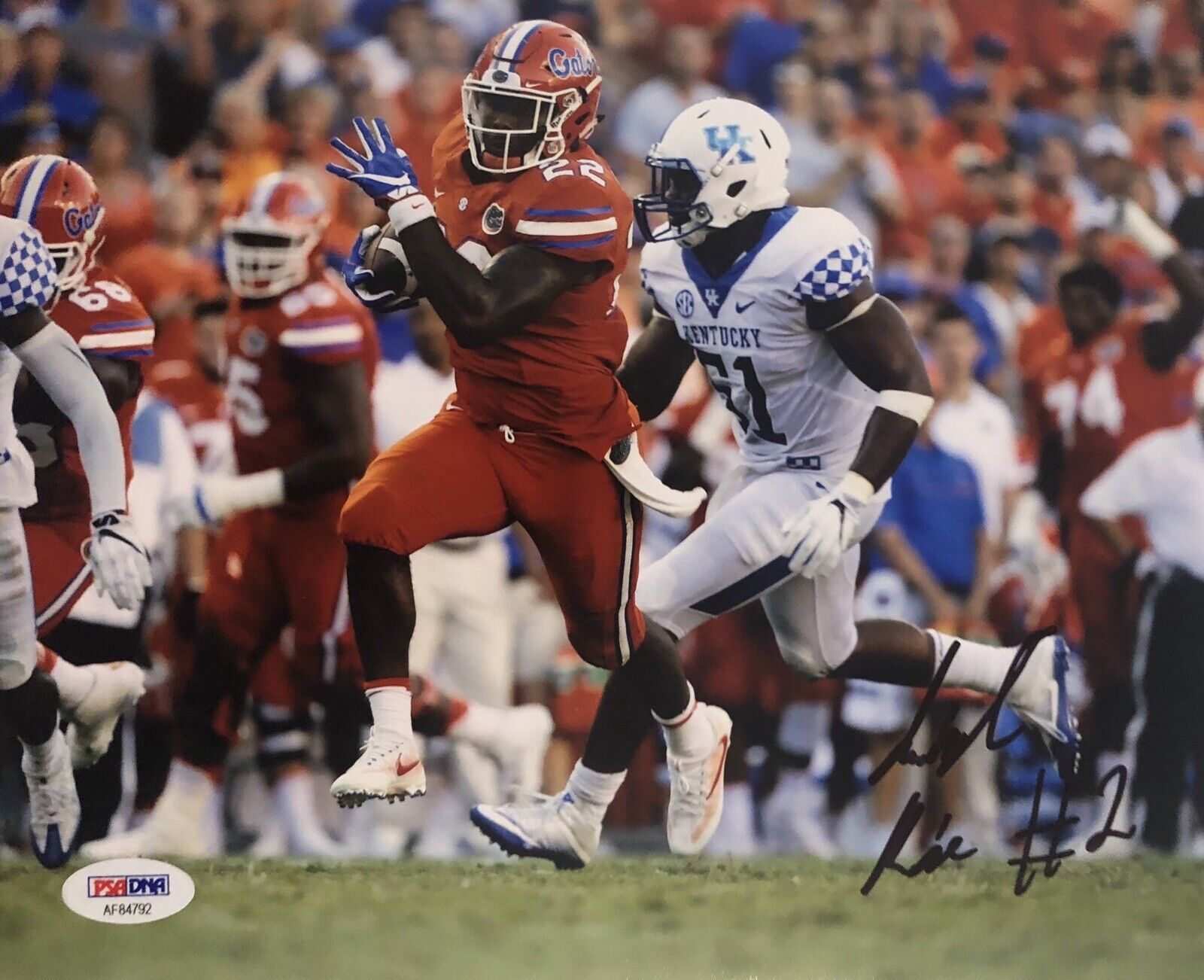 Lamical Perine Signed Autographed Florida Gators 8x10 Photo Poster painting Champs Psa/Dna