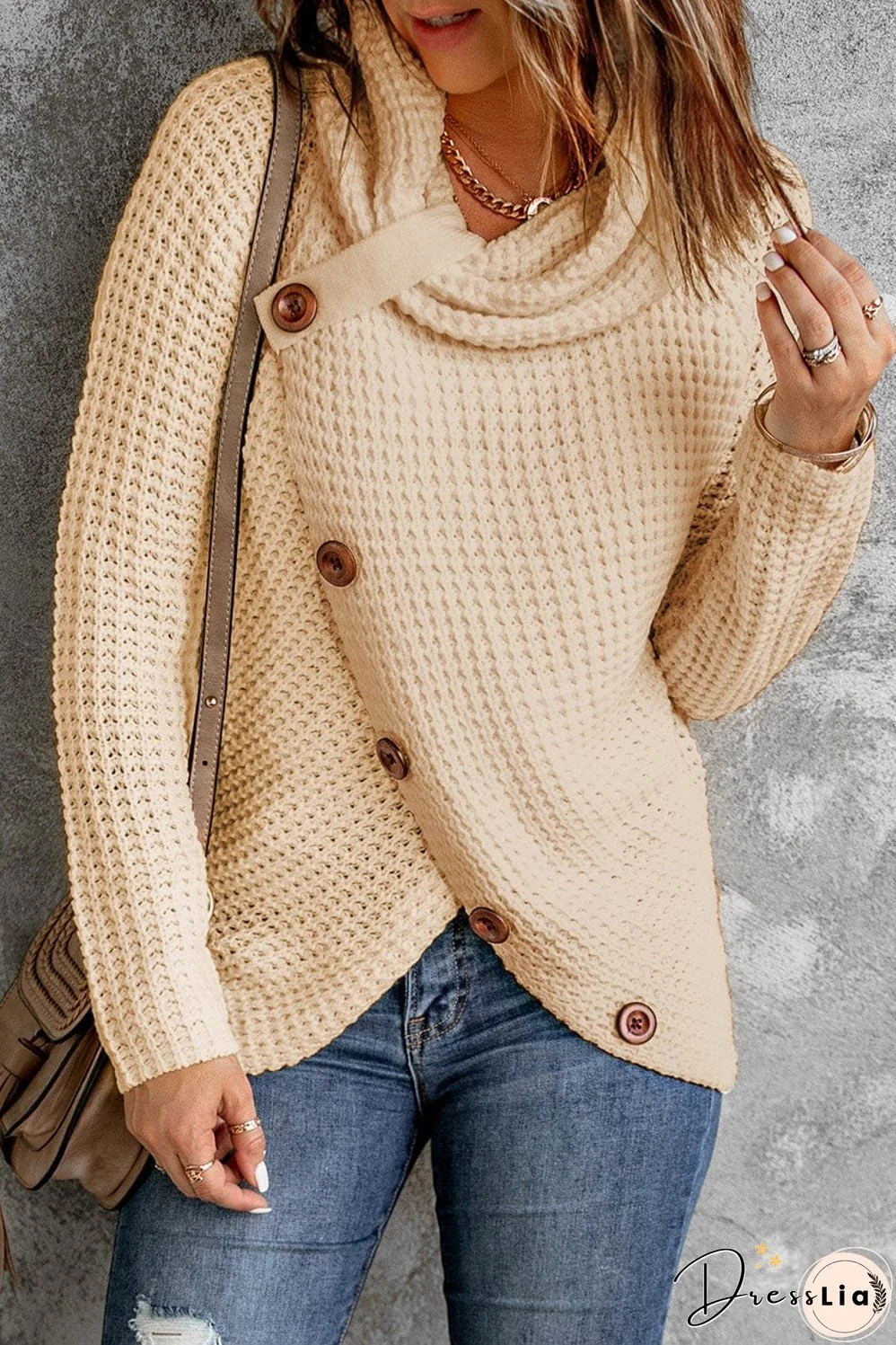 Knitted Turtleneck Pullover Sweater