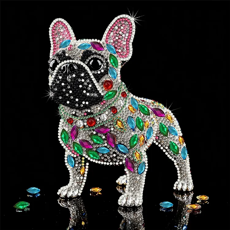 Jeweled Puppy 30*30cm(canvas) Special Shaped Drill Diamond Painting gbfke